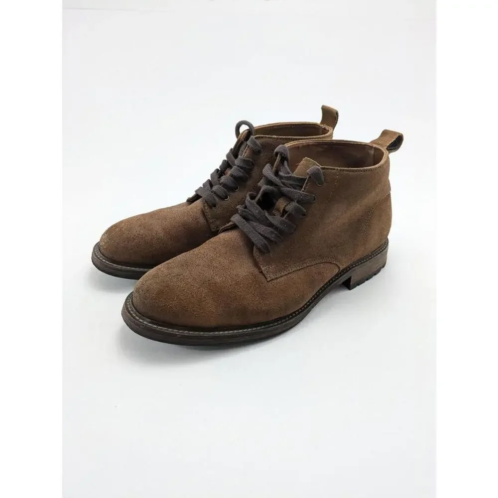 Mens Banana Republic Suede Lace Up‎ Brown Leather Desert Dress Boots Size 10.5